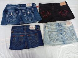 CR10717 Upcycled True Religion Kids’ Mini Denim Sk..