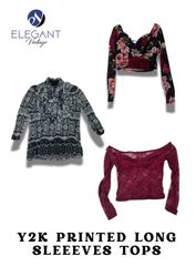 Y2K Printed Long Sleeves Tops - EV0016