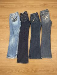 Y2K Embroidered Pockets Flare/Bootcut Jeans
