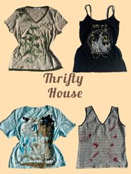 Y2K Graphic Femme Tees(TH/581)