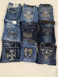 #186 y2k embroidered and embellished jeans