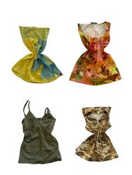 Y2K Yellow Smocked Camisoles-ST-343
