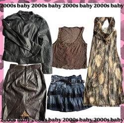 Mob wife era-tops, skirt, leather, dress-222