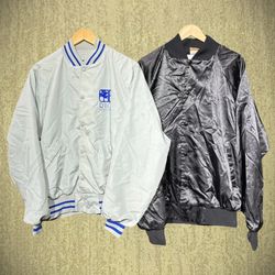 Retro Baseball Style Nylon Varsity Jacket (FNC:08)