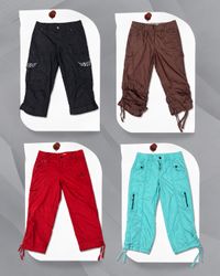 Y2K Baumwolle Cargo Capri
