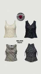 Y2K beaded tops WR-2555