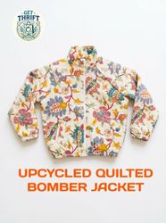 Upcycled Quilted Bomber Jacket
