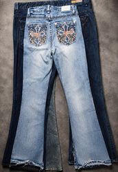 Vintage Y2K Embroidered Bell Bottom Jeans Bundle |..