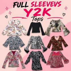 Top a maniche lunghe Y2k