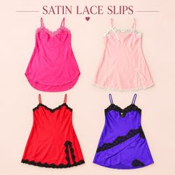 Victoria secret Trim Satin Slip Dresses