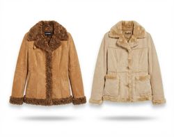 (FV2774)Vintage Y2K Shearling Suede Jackets Mix