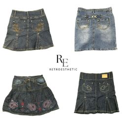Y2K Paris Hilton Denim Midi Skirt RW-3679