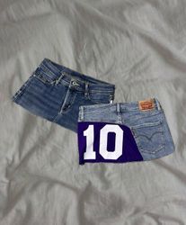 Upcycled Denim Jersey Skirt