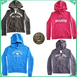 Hollister Abercrombie Y2K Vintage Zip Up Pullover ..