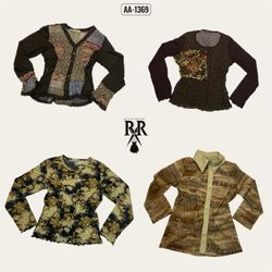 Y2k Earthy Tone Full Sleeve Tops (AA-1369)