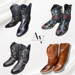 Retro Style Cowboy Boots 👢