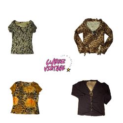 Y2K Animal Print Mesh Tops | Mode féminine vintage..