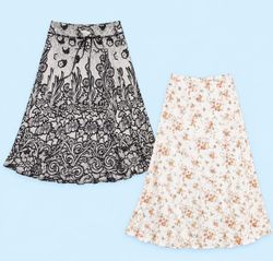 Midi Skirts with Floral and Geometric Prints