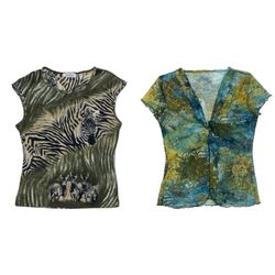 Y2k. Half sleeves blouse