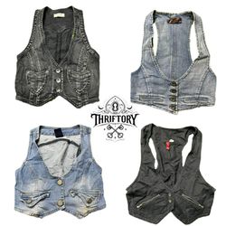 Y2K Women Denim  Waistcoats TY-195