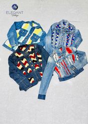 UPCYCLED Denim Patchwork & Pancho Jackets - EVR049..