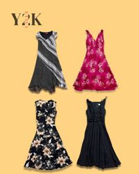 Y2K Retro 90s Printed Dress Collection (Yv-832)