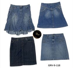 Women’s Denim Midi Skirt – Premium Y2K Vintage Sty..