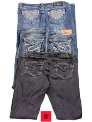 Y2K INSPIRED FLARED JEANS BRAND'S INCLUDED SILVER,..