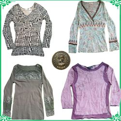 Mesh Top & Blouse Bundle Retro See Through Shirts
..