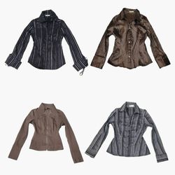 Y2K Corporate Cutie Office Blouses