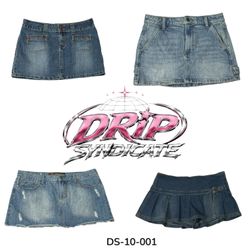 Low Rise Y2K Denim Mini Skirt (DS-10-001)