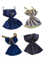 Y2K Blue Gold Lace Trim Cami Tops-ST-229