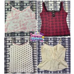 Y2K Vintage Printed & Ruffle Cami Bundle | VR-350