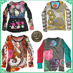Vintage Desigual Women's Long Sleeve Retro Tops & ..