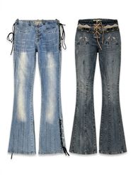 (FV-2029) Y2K Flared Jeans Detail sequence &Beaded..