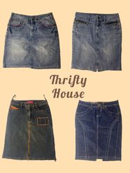 Y2K Denim Midi Skirts(TH/868)