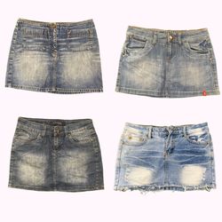Y2k Women Denim Mini Skirts B2F-342