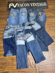 Y2K Mix Flare jeans For Women.
