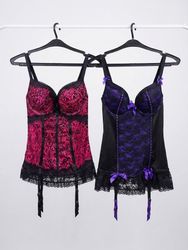 Corset Bustier Tops with Garter Straps