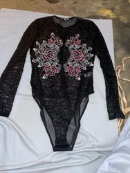 Women Lace Mesh Sheer Blouses