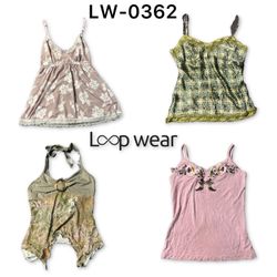 Camisetas de tirantes con encaje floral y malla es..