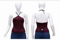 CR2158 upcycled halter top
