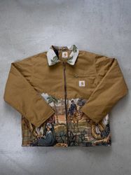Veste en tapisserie Curdoury Carhartt upcyclée