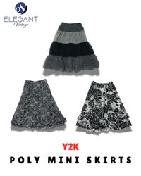Y2K Poly Midi Skirts - EV1713
