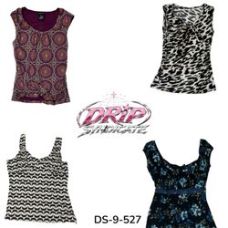 Blouse sans manches vintage Y2K avec silhouette ch..