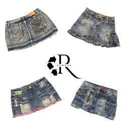 Y2K Unique Girl Denim Mini Skirt RW-2332