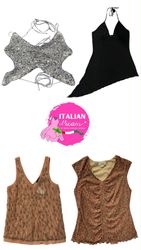 y2k beaded & mesh tops