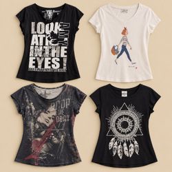 Y2K Grunge e T-shirt Baby con Stampa Grafica