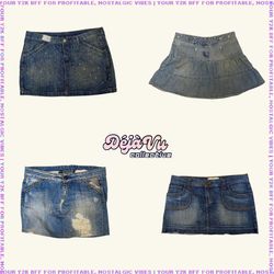 Y2K Denim Mini Skirts