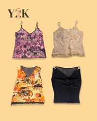 Y2K Cami Floral, Lace & Retro Printed Tops (Yv-789..